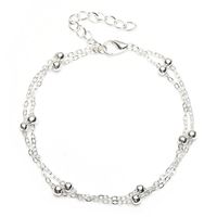 New Anklet Feet Anklet Ring Double-layer Chain Beads Anklet Wholesale Nihaojewelry sku image 1