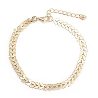 New Anklet Fashionable And Simple Hot Selling Aircraft Chain Fish Bone Handmade Chain Anklet Wholesale Nihaojewelry sku image 1