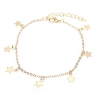Beach Fashion Star Anklet Single Layer Multiple Five-pointed Star Pendant Unisex Foot Accessories Wholesale Nihaojewelry sku image 1