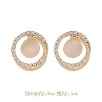 925 Silver Needle Popular Cat's Eye Earrings Korean Simple And Elegant Earrings New Wholesale Nihaojewelry sku image 3