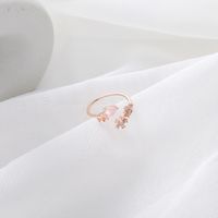 Sweet And Simple Pink Jade Micro-set Zircon Butterfly Earrings 925 Silver Needle Earrings Necklace Wholesale Nihaojewelry sku image 3