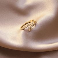 Fashion Simple New Trendy  Micro Inlaid Zircon Ladies Rings Wholesale sku image 2