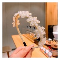 Korean Original Handmade Rice Grain Pearl Crystal Mix  Match Bright Flower Headband  Wholesale Nihaojewelry sku image 2