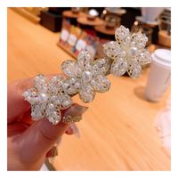 Korean Original Handmade Rice Grain Pearl Crystal Mix  Match Bright Flower Headband  Wholesale Nihaojewelry sku image 1