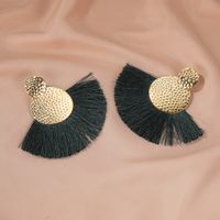 New Bohemian Style  Earrings Creative Handmade Fan-shaped Tassel Earrings Wholesale Nihaojewelry main image 5