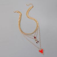 Long-style Cherry Sweater Chain 4-layer Love Necklace Bohemia Love Multilayer Necklace main image 4