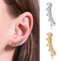 New Single Heart-shaped Hollow Earrings Creative Simple Love Ear Bone Clip Ladies Ear Jewelry Wholesale Nihaojewelry main image 6