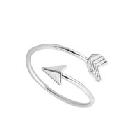 Hot Sale Retro Rock Art Style Arrow Ring Opening Adjustable Cross Tail Ring Wholesale Nihaojewelry main image 5