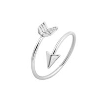 Hot Sale Retro Rock Art Style Arrow Ring Opening Adjustable Cross Tail Ring Wholesale Nihaojewelry main image 3
