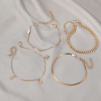 جديد الأزياء أربعة-قطعة سوار النجمة الخماسية سوار الشرير متعدد الطبقات سلسلة معدنية سوار الجملة Nihaojewelry main image 4