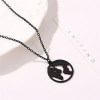 World Map Necklace Couple Pendant Fashion Simple Single Layer Necklace Clavicle Chain main image 5