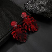 New Fashion Bohemian Style Exaggerated Hit Color Leaf Earrings Jewelry Wholesale Nihaojewelry main image 4