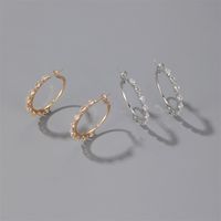 Fashion Hollow Simple Geometric Earrings Ladies Elegant Crystal Round Earrings Wholesale Nihaojewelry main image 3