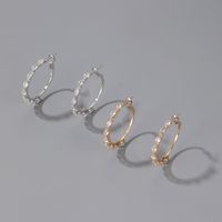Fashion Hollow Simple Geometric Earrings Ladies Elegant Crystal Round Earrings Wholesale Nihaojewelry main image 5