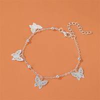 New Anklet Hollow Butterfly Pendant Anklet Summer Beach Four Butterfly Anklets Wholesale Nihaojewelry main image 6