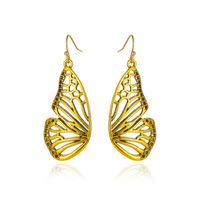 New Long Gold Butterfly Pendant Earrings Retro Hollow Half Butterfly Earrings Wholesale Nihaojewelry main image 1
