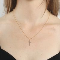 Cross Jesus Electroplating Bright Color Positioning Bead Chain Necklace Couple Necklace Clavicle Chain main image 5