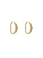 Boucles D&#39;oreilles Ovales Irrégulières En Or Cercle Géométrique Minimaliste Boucles D&#39;oreilles En Plaqué Or Rétro En Gros Nihaojewelry main image 6