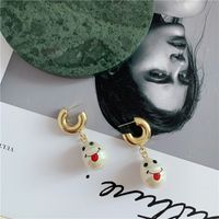 Fashion Style Fun Shaped Pearl Half Circle Earrings Cute Smiley Earrings Wholesale Nihaojewelry main image 5