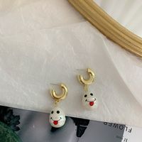 Fashion Style Fun Shaped Pearl Half Circle Earrings Cute Smiley Earrings Wholesale Nihaojewelry main image 6