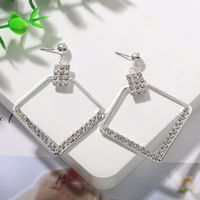 New Fashion Square Diamond-shaped Alloy Tassel Earrings Wholesale Nihaojewelry main image 5