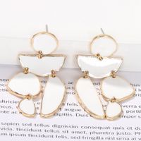 New Irregular Alloy Dripping White Large Earrings Jewelry Wholesale Nihaojewelry main image 1