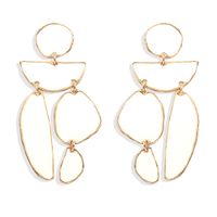 New Irregular Alloy Dripping White Large Earrings Jewelry Wholesale Nihaojewelry main image 6