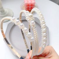 Coréen Rétro Perle Bandeau Simple Coiffure Visage Lavage Bandeau Épingle À Cheveux En Gros Nihaojewelry main image 4