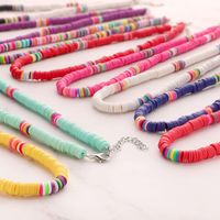 Fashion Casual Style Colored Soft Ceramic Choker Necklace Fashion 6mm Disc Necklace Wholesale Nihaojewelry main image 6
