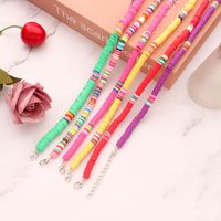 Fashion Casual Style Colored Soft Ceramic Choker Necklace Fashion 6mm Disc Necklace Wholesale Nihaojewelry main image 5