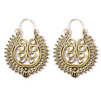 Retro Ethnic Style Earrings Fashion All-match Alloy Geometric Hollow Gold Exaggerated Long Earrings Wholesale Nihaojewelry sku image 1