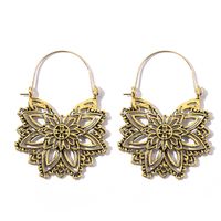 Retro Ethnic Style Earrings Fashion All-match Alloy Geometric Hollow Gold Exaggerated Long Earrings Wholesale Nihaojewelry sku image 9