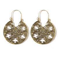 Retro Ethnic Style Earrings Fashion All-match Alloy Geometric Hollow Gold Exaggerated Long Earrings Wholesale Nihaojewelry sku image 4