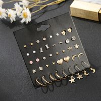 20 Pairs Card Combination Set Earrings Small And Cute Earrings Ear Jewelry Wholesale Nihaojewelry main image 1