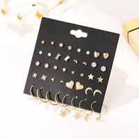 20 Pairs Card Combination Set Earrings Small And Cute Earrings Ear Jewelry Wholesale Nihaojewelry main image 4
