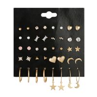 20 Pairs Card Combination Set Earrings Small And Cute Earrings Ear Jewelry Wholesale Nihaojewelry main image 6