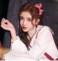 Ju Jingyi Gleiche Haarnadel Weibliche Koreanische Ins Side Clip Mädchen Süße Haarschmuck Rote Karierte Schleife Haarnadel main image 3
