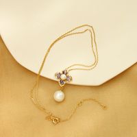 Long Sweater Chain Pearl Pendant Women Temperament Small Fresh Flower Necklace main image 4