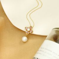Long Sweater Chain Pearl Pendant Women Temperament Small Fresh Flower Necklace main image 5