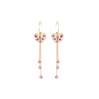 Nouveau S925 Boucles D'oreilles En Argent Boucles D'oreilles Longues Pompon Boucles D'oreilles Zircon Amour En Gros Nihaojewelry main image 6