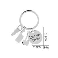 Keychain Father's Day Gift Love You Daddy Tool Saw Axe Hammer Keychain Wholesale Nihaojewelry main image 3