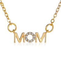Fashion Simple English Letter Necklace Mother Pendant Clavicle Chain Mom Mother's Day Necklace main image 1