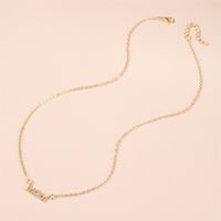 Fashion Simple English Letter Necklace Mother Pendant Clavicle Chain Mom Mother's Day Necklace main image 4