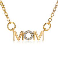 Fashion Simple English Letter Necklace Mother Pendant Clavicle Chain Mom Mother's Day Necklace main image 3