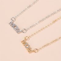 Fashion Simple English Letter Necklace Mother Pendant Clavicle Chain Mom Mother's Day Necklace main image 2