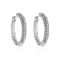 New Fashion Exaggerated Thick Circles 3 Rows Of Shiny Zircon Earrings Exquisite All-match Earrings Wholesale Nihaojewelry sku image 2
