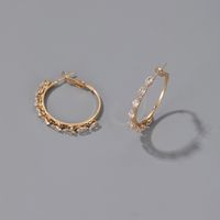 Fashion Hollow Simple Geometric Earrings Ladies Elegant Crystal Round Earrings Wholesale Nihaojewelry sku image 1