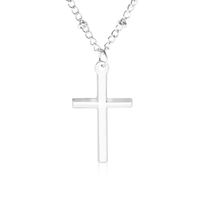 Cross Jesus Electroplating Bright Color Positioning Bead Chain Necklace Couple Necklace Clavicle Chain sku image 2