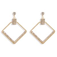 New Fashion Square Diamond-shaped Alloy Tassel Earrings Wholesale Nihaojewelry sku image 4