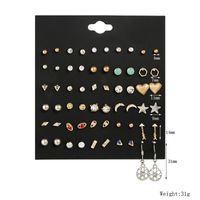 New Hot Sale Earring Set Geometric Shape 30 Pairs Of Earrings Wholesale Nihaojewelry sku image 1